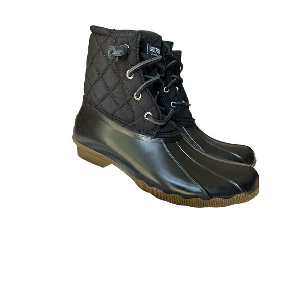 Sperry Unisex-Child Saltwater Boots SZ 5 - Black - Picture 7 of 9